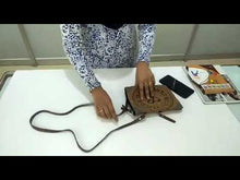 Load and play video in Gallery viewer, Mona B. Create &amp; Conserve Up-cycled and Re-cycled Canvas Cross-body Bag with Vegan Leather Trim
